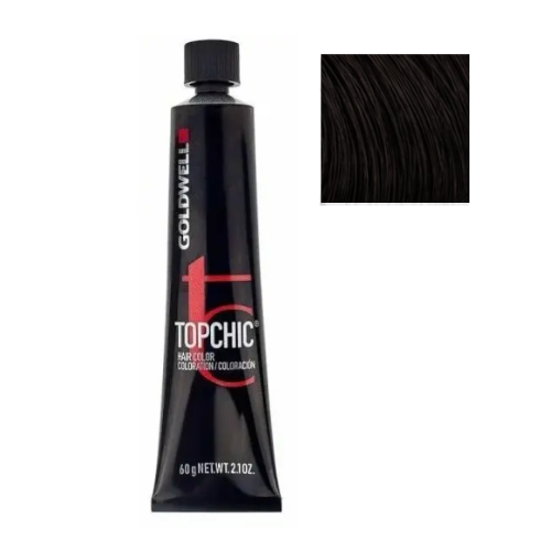 Стойкая профессиональная краска для волос - Goldwell Topchic Hair Color Coloration 4R (Темный махагон)